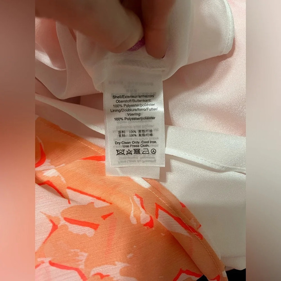 DKNY Floral Short Sleeve Front Wrap Dress - Picture 8 of 8